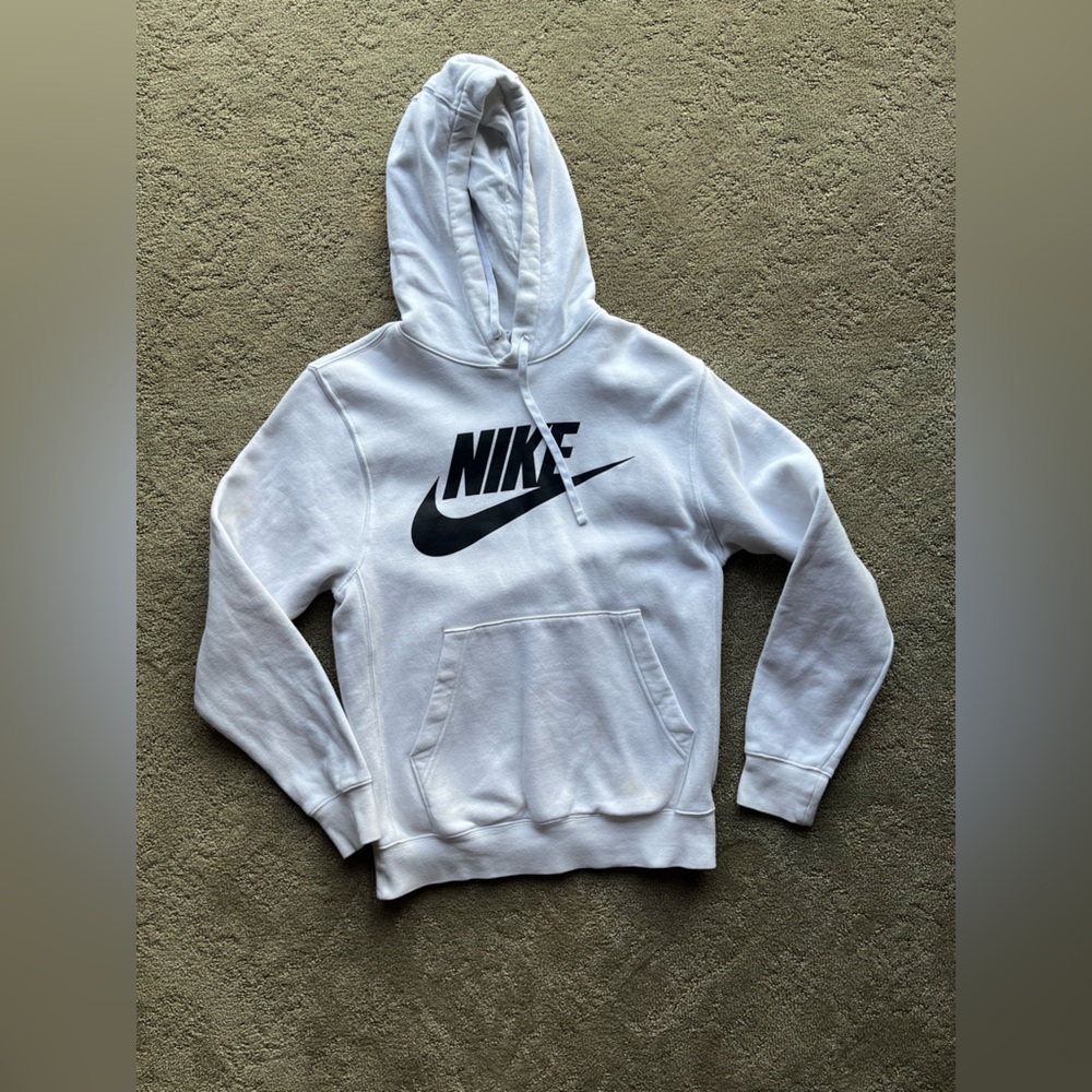 Nike White Sweatshirt with Black Accents